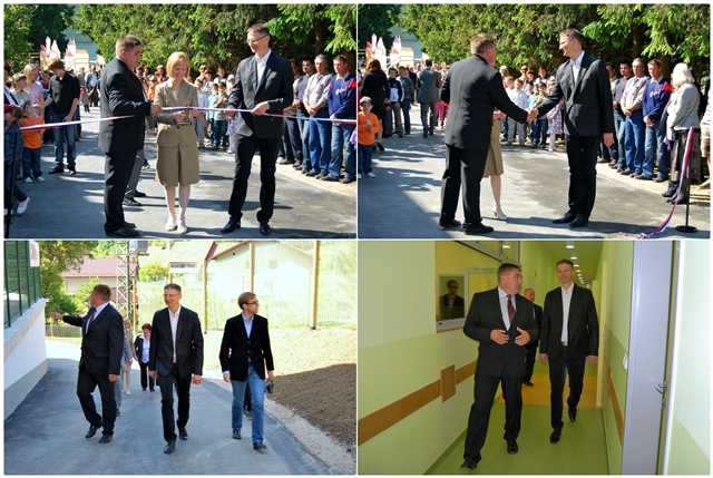 Minister Lukšič in župan Podčetrtka sta si skupaj ogledala nove prostore vrtca